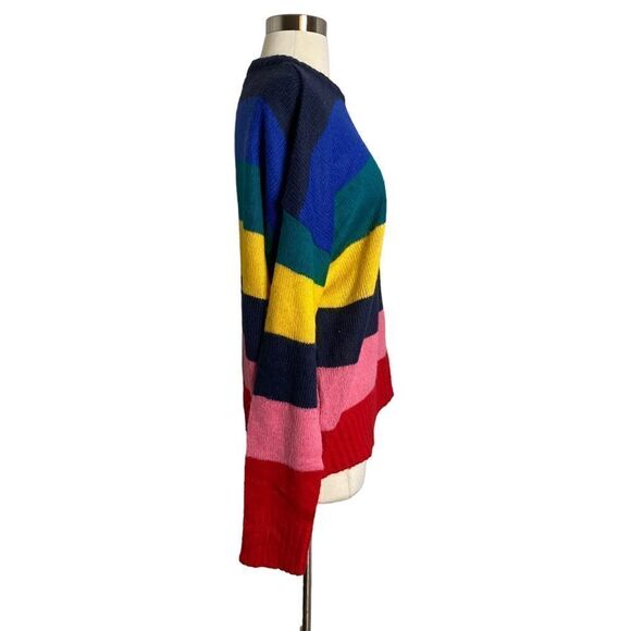 Brave Soul London Rainbow Stripe Sweater - Size M - Picture 2 of 6